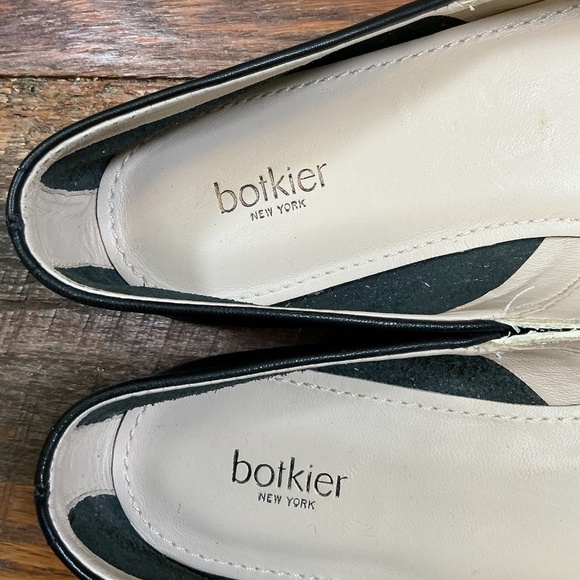 Botkier New York Britt Python Embossed Leather Flats Black White 8.5M - Picture 10 of 11